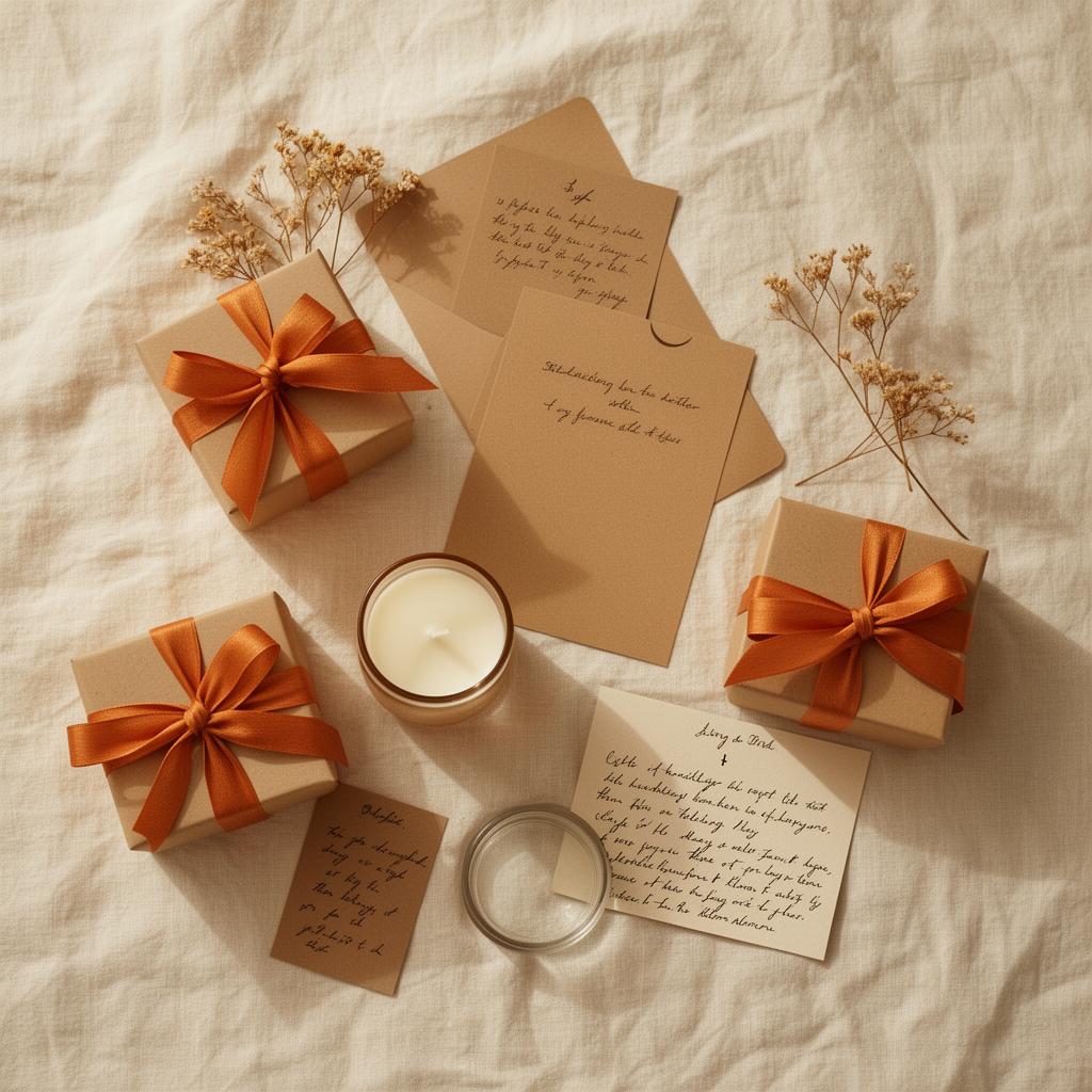 Curated gifts flat lay